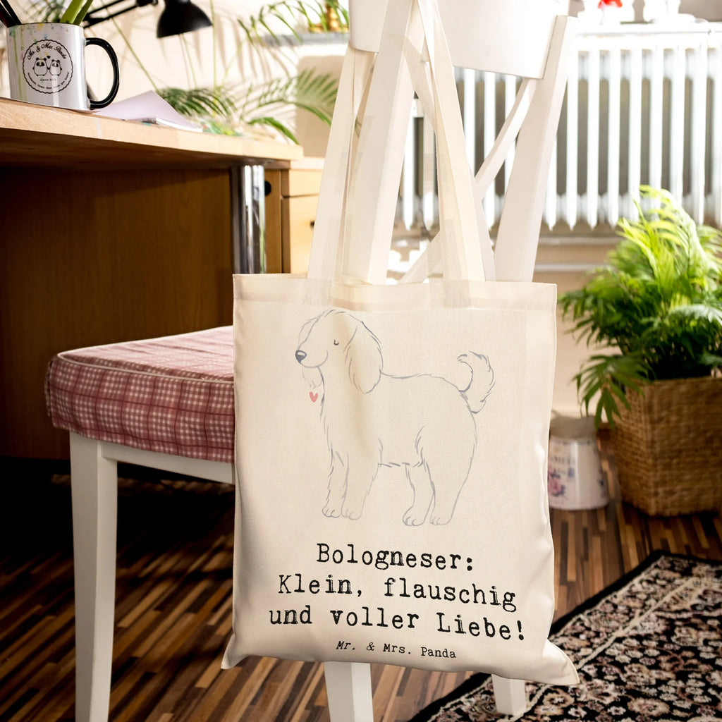 Tragetasche Bologneser Liebe Beuteltasche, Beutel, Einkaufstasche, Jutebeutel, Stoffbeutel, Tasche, Shopper, Umhängetasche, Strandtasche, Schultertasche, Stofftasche, Tragetasche, Badetasche, Jutetasche, Einkaufstüte, Laptoptasche, Hund, Hunderasse, Rassehund, Hundebesitzer, Geschenk, Tierfreund, Schenken, Welpe