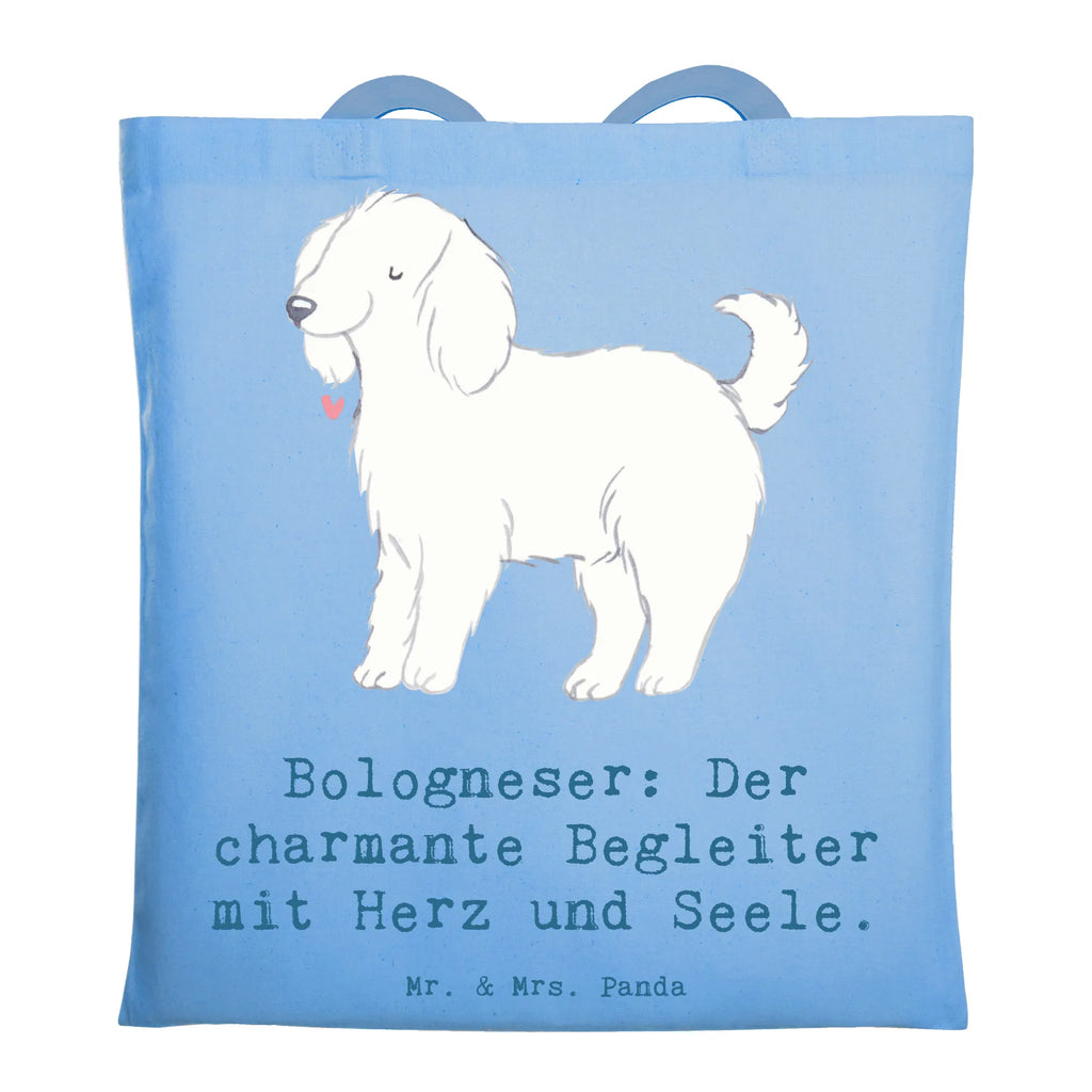 Tragetasche Bologneser Begleiter Beuteltasche, Beutel, Einkaufstasche, Jutebeutel, Stoffbeutel, Tasche, Shopper, Umhängetasche, Strandtasche, Schultertasche, Stofftasche, Tragetasche, Badetasche, Jutetasche, Einkaufstüte, Laptoptasche, Hund, Hunderasse, Rassehund, Hundebesitzer, Geschenk, Tierfreund, Schenken, Welpe