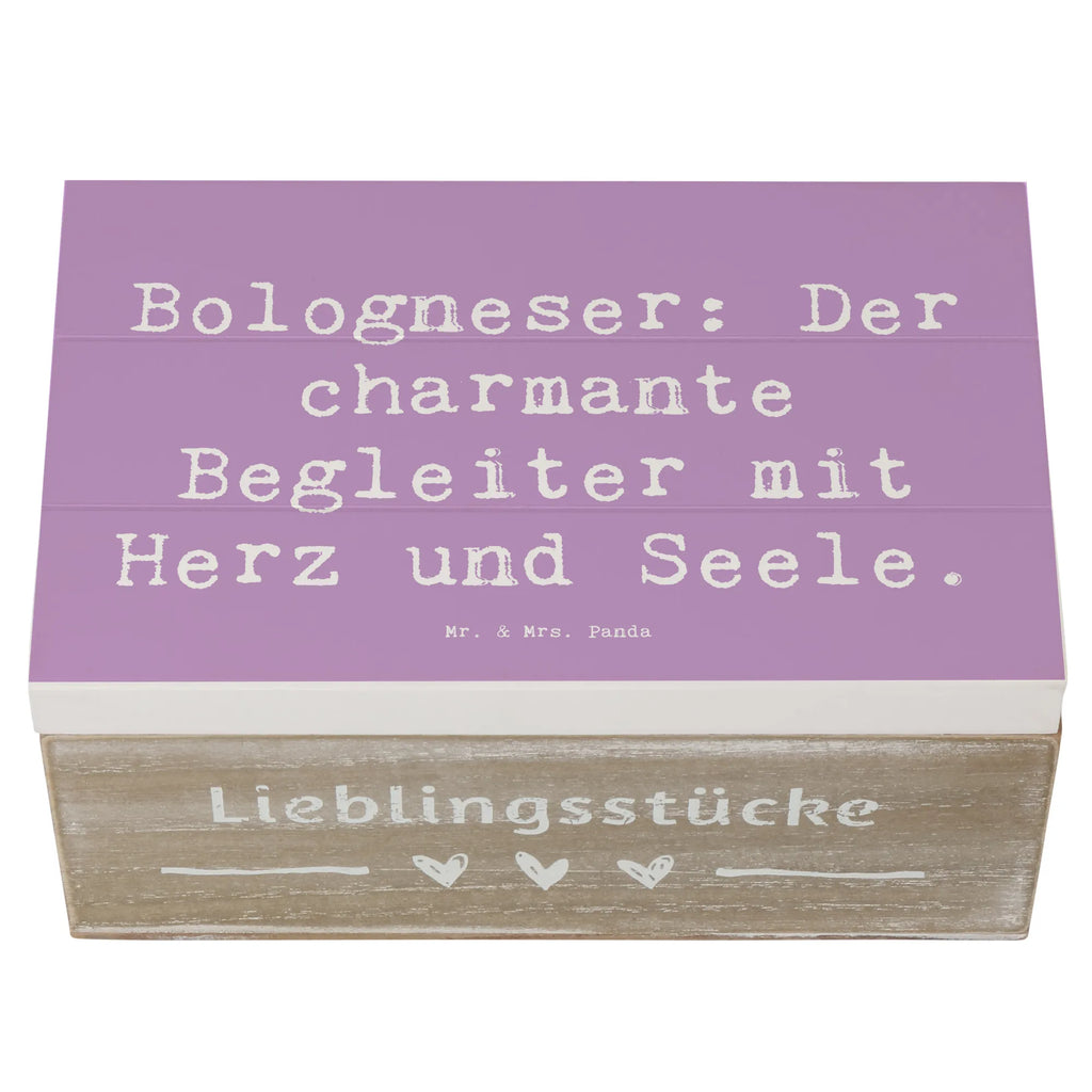 Holzkiste Spruch Bologneser Begleiter Holzkiste, Kiste, Schatzkiste, Truhe, Schatulle, XXL, Erinnerungsbox, Erinnerungskiste, Dekokiste, Aufbewahrungsbox, Geschenkbox, Geschenkdose, Hund, Hunderasse, Rassehund, Hundebesitzer, Geschenk, Tierfreund, Schenken, Welpe