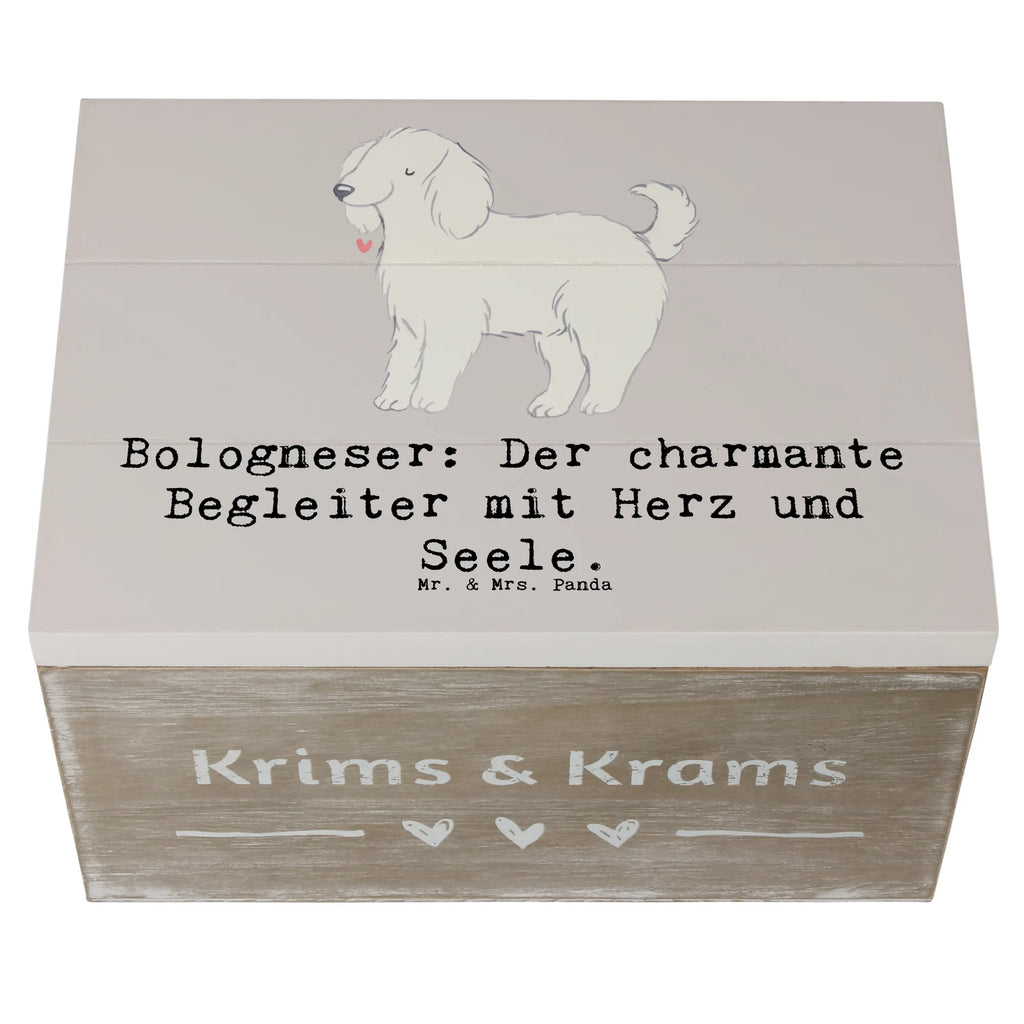 Holzkiste Bologneser Begleiter Holzkiste, Kiste, Schatzkiste, Truhe, Schatulle, XXL, Erinnerungsbox, Erinnerungskiste, Dekokiste, Aufbewahrungsbox, Geschenkbox, Geschenkdose, Hund, Hunderasse, Rassehund, Hundebesitzer, Geschenk, Tierfreund, Schenken, Welpe