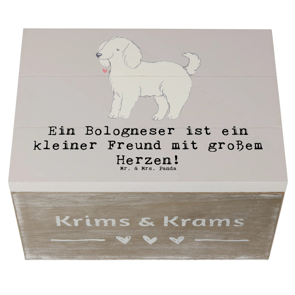 Holzkiste Bologneser Herzfreund Holzkiste, Kiste, Schatzkiste, Truhe, Schatulle, XXL, Erinnerungsbox, Erinnerungskiste, Dekokiste, Aufbewahrungsbox, Geschenkbox, Geschenkdose, Hund, Hunderasse, Rassehund, Hundebesitzer, Geschenk, Tierfreund, Schenken, Welpe