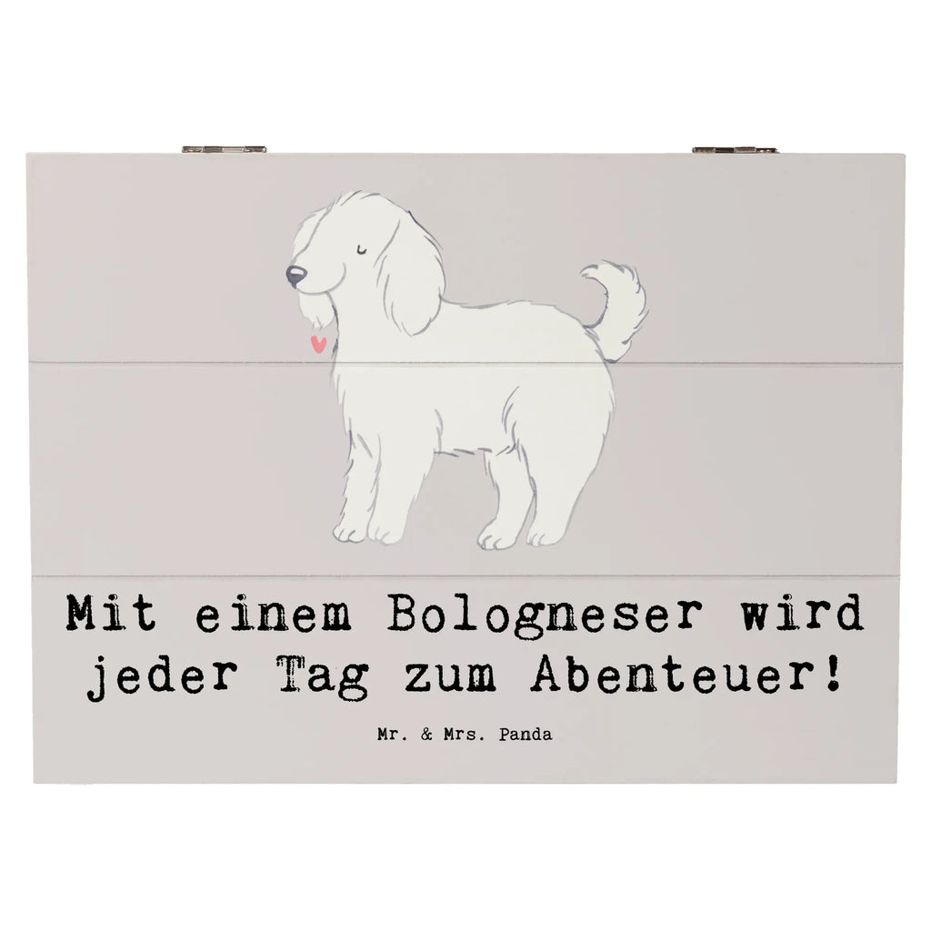 Holzkiste Bologneser Abenteuer Holzkiste, Kiste, Schatzkiste, Truhe, Schatulle, XXL, Erinnerungsbox, Erinnerungskiste, Dekokiste, Aufbewahrungsbox, Geschenkbox, Geschenkdose, Hund, Hunderasse, Rassehund, Hundebesitzer, Geschenk, Tierfreund, Schenken, Welpe