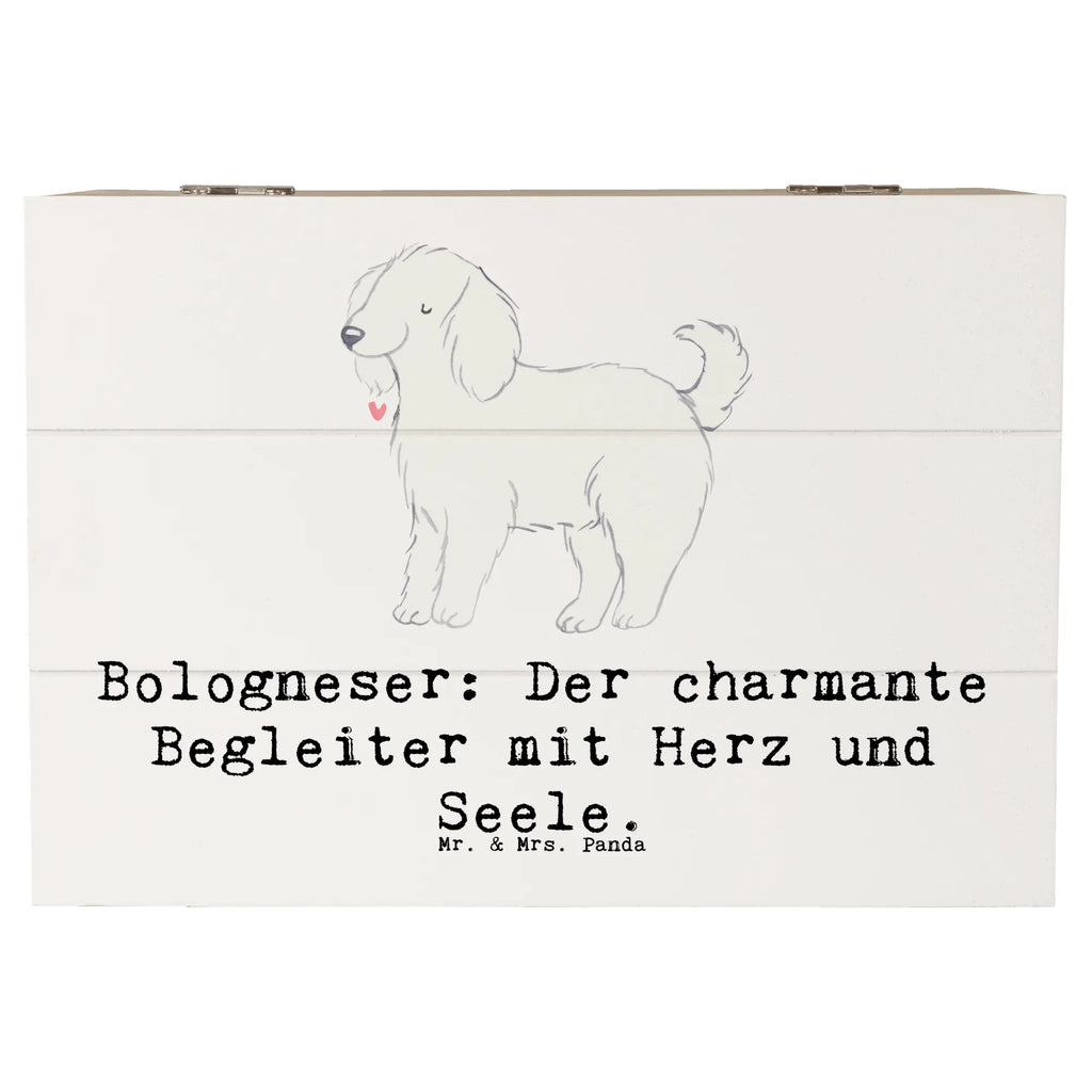 Holzkiste Bologneser Begleiter Holzkiste, Kiste, Schatzkiste, Truhe, Schatulle, XXL, Erinnerungsbox, Erinnerungskiste, Dekokiste, Aufbewahrungsbox, Geschenkbox, Geschenkdose, Hund, Hunderasse, Rassehund, Hundebesitzer, Geschenk, Tierfreund, Schenken, Welpe