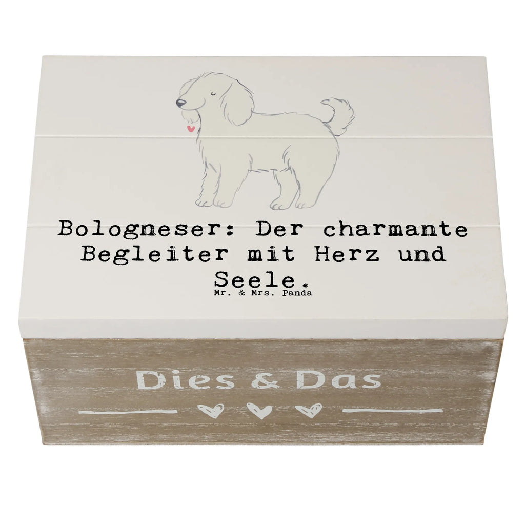 Holzkiste Bologneser Begleiter Holzkiste, Kiste, Schatzkiste, Truhe, Schatulle, XXL, Erinnerungsbox, Erinnerungskiste, Dekokiste, Aufbewahrungsbox, Geschenkbox, Geschenkdose, Hund, Hunderasse, Rassehund, Hundebesitzer, Geschenk, Tierfreund, Schenken, Welpe