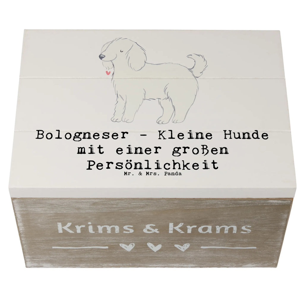 Holzkiste Bologneser Charakterstark Holzkiste, Kiste, Schatzkiste, Truhe, Schatulle, XXL, Erinnerungsbox, Erinnerungskiste, Dekokiste, Aufbewahrungsbox, Geschenkbox, Geschenkdose, Hund, Hunderasse, Rassehund, Hundebesitzer, Geschenk, Tierfreund, Schenken, Welpe