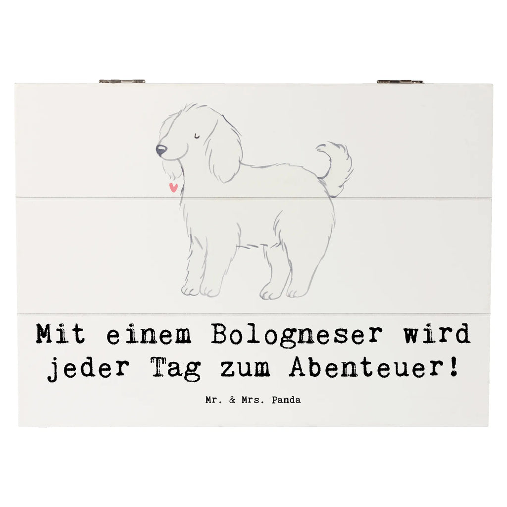 Holzkiste Bologneser Abenteuer Holzkiste, Kiste, Schatzkiste, Truhe, Schatulle, XXL, Erinnerungsbox, Erinnerungskiste, Dekokiste, Aufbewahrungsbox, Geschenkbox, Geschenkdose, Hund, Hunderasse, Rassehund, Hundebesitzer, Geschenk, Tierfreund, Schenken, Welpe