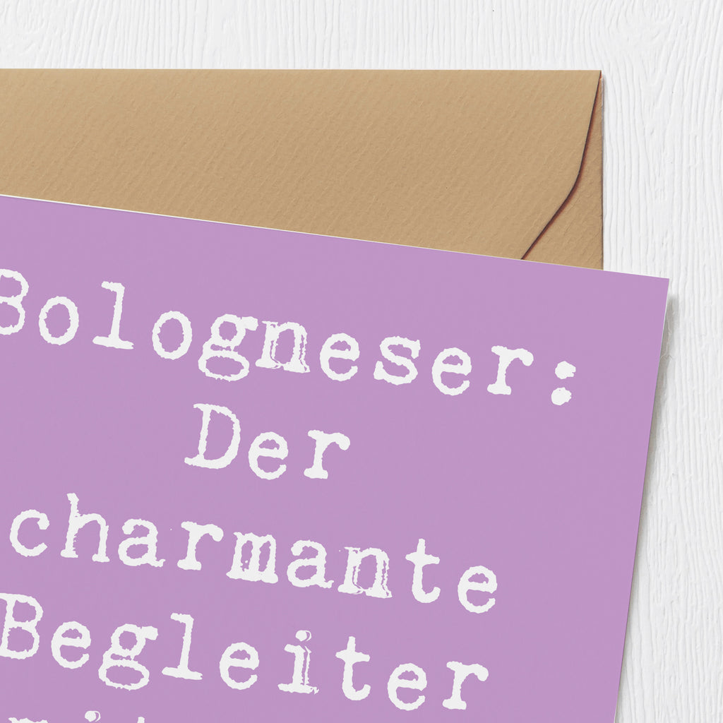 Deluxe Karte Spruch Bologneser Begleiter Karte, Grußkarte, Klappkarte, Einladungskarte, Glückwunschkarte, Hochzeitskarte, Geburtstagskarte, Hochwertige Grußkarte, Hochwertige Klappkarte, Hund, Hunderasse, Rassehund, Hundebesitzer, Geschenk, Tierfreund, Schenken, Welpe