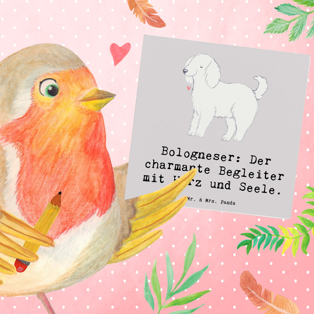 Deluxe Karte Bologneser Begleiter Karte, Grußkarte, Klappkarte, Einladungskarte, Glückwunschkarte, Hochzeitskarte, Geburtstagskarte, Hochwertige Grußkarte, Hochwertige Klappkarte, Hund, Hunderasse, Rassehund, Hundebesitzer, Geschenk, Tierfreund, Schenken, Welpe