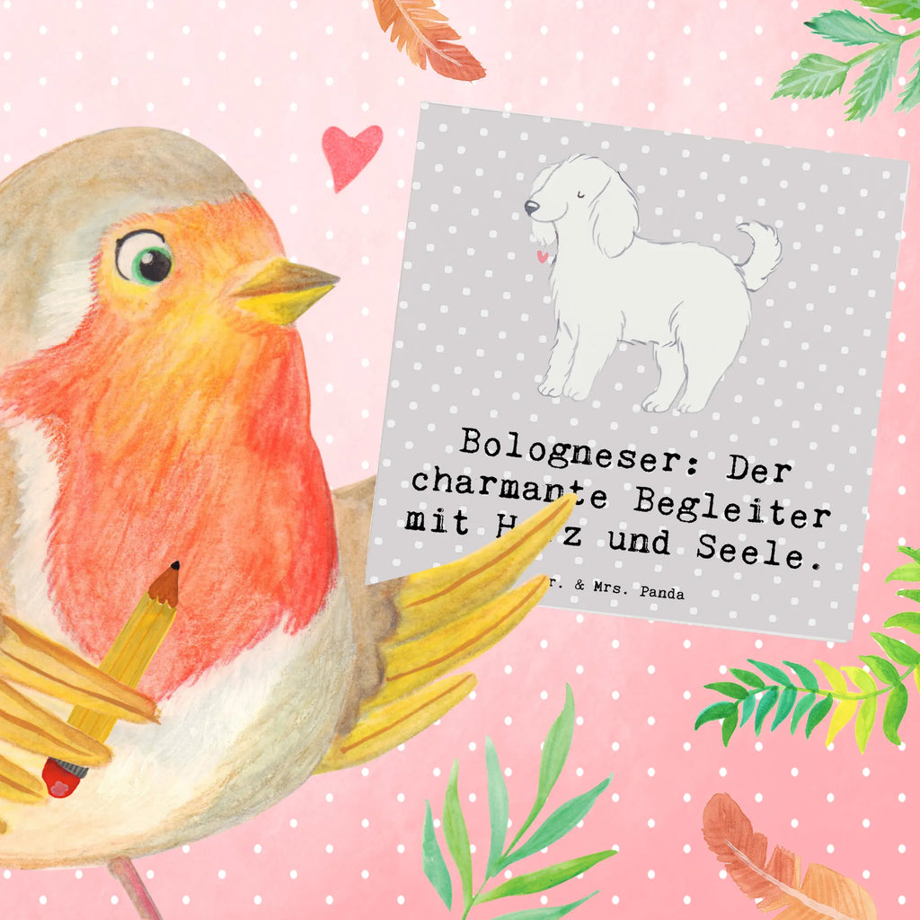 Deluxe Karte Bologneser Begleiter Karte, Grußkarte, Klappkarte, Einladungskarte, Glückwunschkarte, Hochzeitskarte, Geburtstagskarte, Hochwertige Grußkarte, Hochwertige Klappkarte, Hund, Hunderasse, Rassehund, Hundebesitzer, Geschenk, Tierfreund, Schenken, Welpe