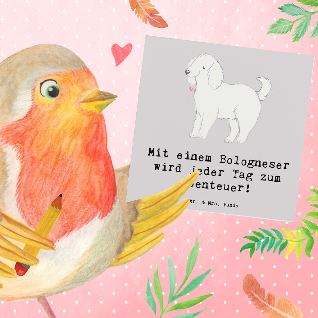 Deluxe Karte Bologneser Abenteuer Karte, Grußkarte, Klappkarte, Einladungskarte, Glückwunschkarte, Hochzeitskarte, Geburtstagskarte, Hochwertige Grußkarte, Hochwertige Klappkarte, Hund, Hunderasse, Rassehund, Hundebesitzer, Geschenk, Tierfreund, Schenken, Welpe