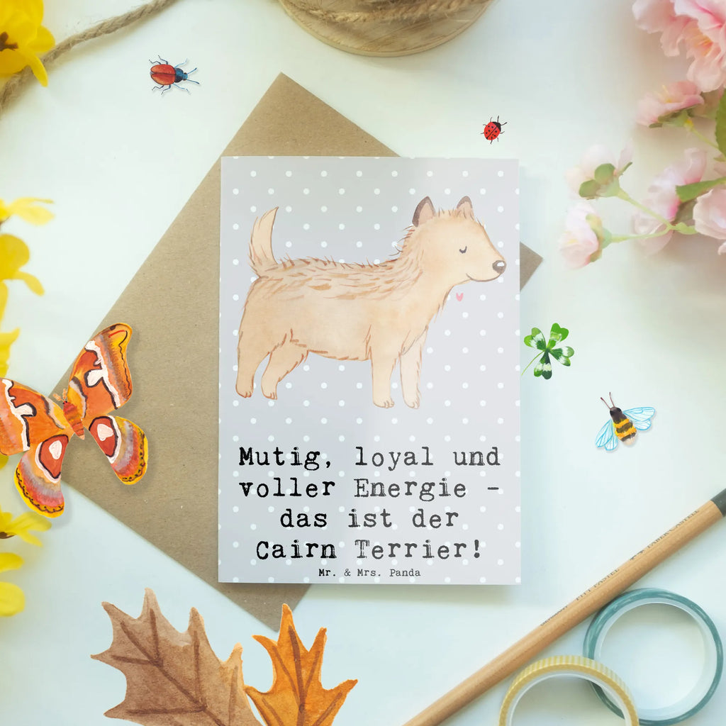 Grußkarte Mutiger Cairn Terrier Grußkarte, Klappkarte, Einladungskarte, Glückwunschkarte, Hochzeitskarte, Geburtstagskarte, Karte, Ansichtskarten, Hund, Hunderasse, Rassehund, Hundebesitzer, Geschenk, Tierfreund, Schenken, Welpe