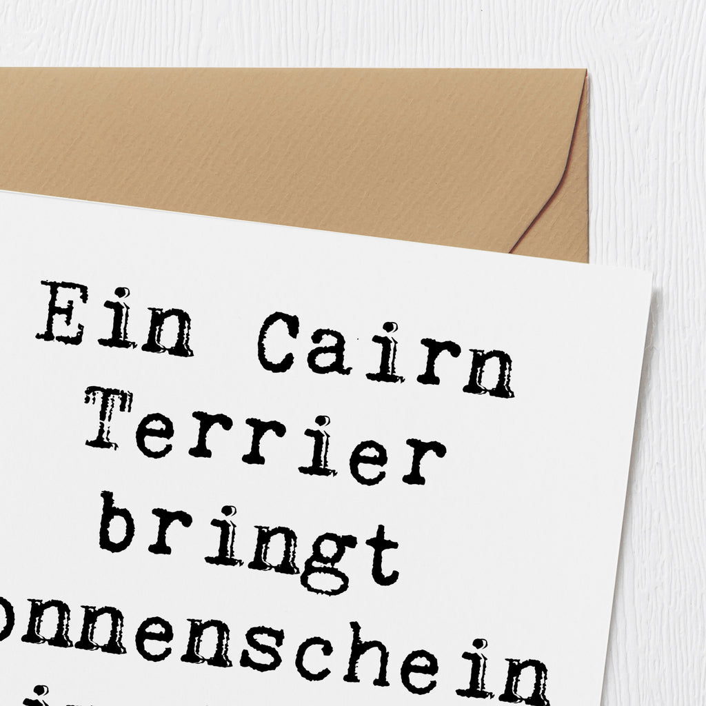 Deluxe Karte Spruch Cairn Terrier Glück Karte, Grußkarte, Klappkarte, Einladungskarte, Glückwunschkarte, Hochzeitskarte, Geburtstagskarte, Hochwertige Grußkarte, Hochwertige Klappkarte, Hund, Hunderasse, Rassehund, Hundebesitzer, Geschenk, Tierfreund, Schenken, Welpe