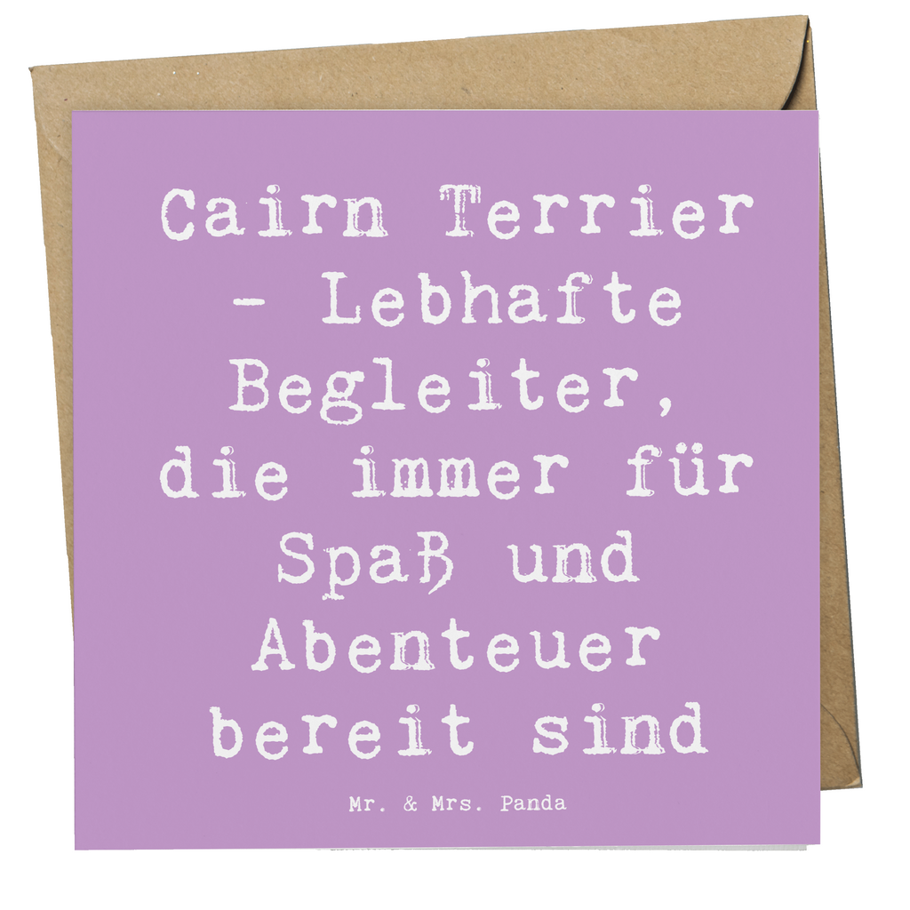 Deluxe Karte Spruch Cairn Terrier Begleiter Karte, Grußkarte, Klappkarte, Einladungskarte, Glückwunschkarte, Hochzeitskarte, Geburtstagskarte, Hochwertige Grußkarte, Hochwertige Klappkarte, Hund, Hunderasse, Rassehund, Hundebesitzer, Geschenk, Tierfreund, Schenken, Welpe