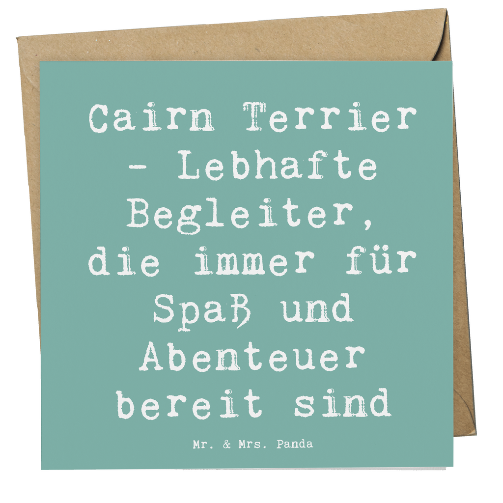 Deluxe Karte Spruch Cairn Terrier Begleiter Karte, Grußkarte, Klappkarte, Einladungskarte, Glückwunschkarte, Hochzeitskarte, Geburtstagskarte, Hochwertige Grußkarte, Hochwertige Klappkarte, Hund, Hunderasse, Rassehund, Hundebesitzer, Geschenk, Tierfreund, Schenken, Welpe