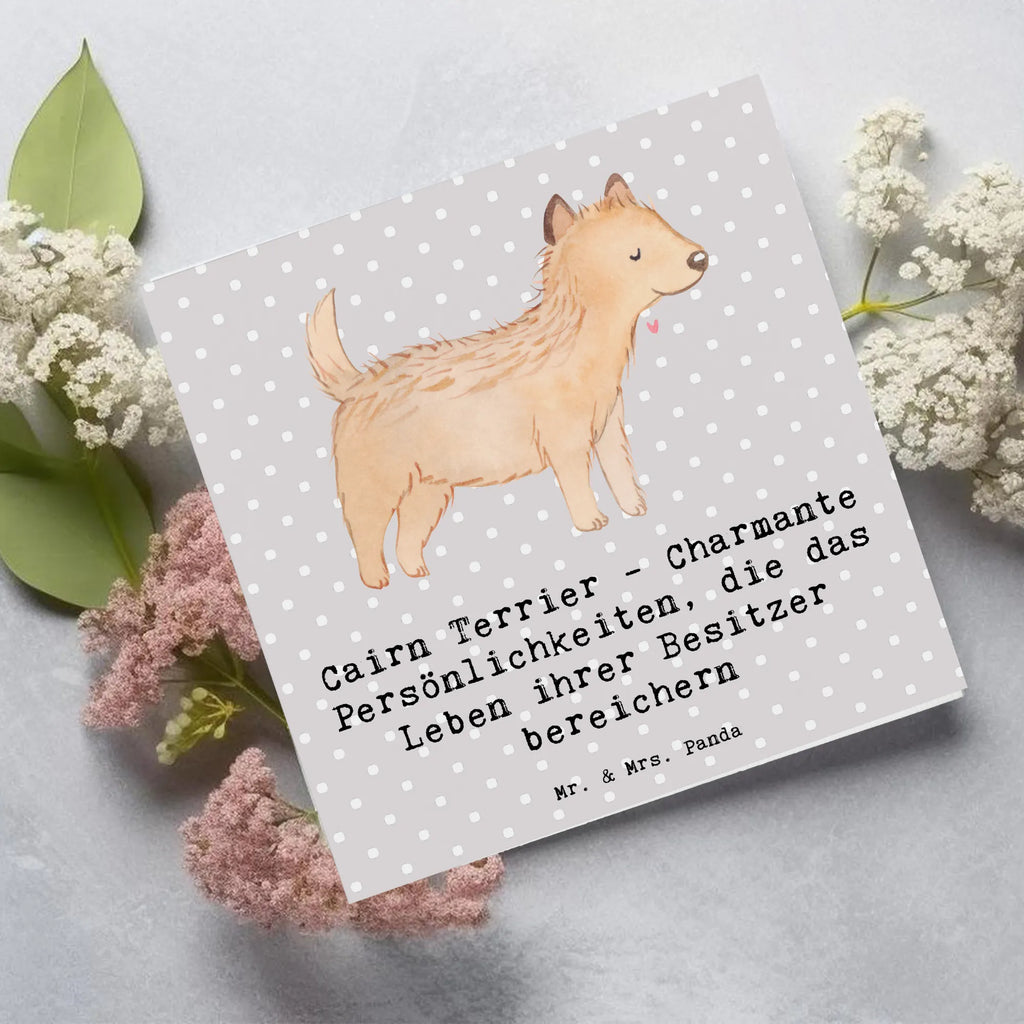 Deluxe Karte Cairn Terrier Karte, Grußkarte, Klappkarte, Einladungskarte, Glückwunschkarte, Hochzeitskarte, Geburtstagskarte, Hochwertige Grußkarte, Hochwertige Klappkarte, Hund, Hunderasse, Rassehund, Hundebesitzer, Geschenk, Tierfreund, Schenken, Welpe