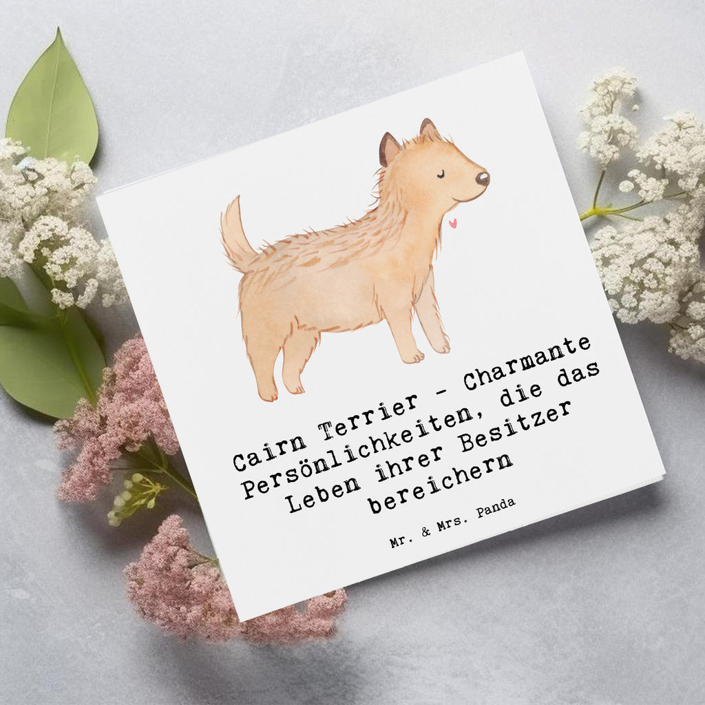 Deluxe Karte Cairn Terrier Karte, Grußkarte, Klappkarte, Einladungskarte, Glückwunschkarte, Hochzeitskarte, Geburtstagskarte, Hochwertige Grußkarte, Hochwertige Klappkarte, Hund, Hunderasse, Rassehund, Hundebesitzer, Geschenk, Tierfreund, Schenken, Welpe