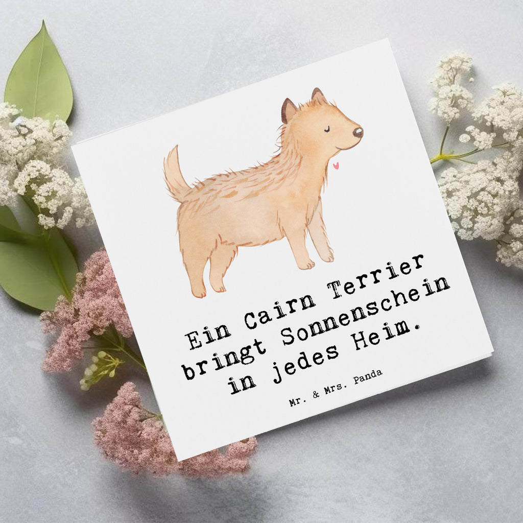 Deluxe Karte Cairn Terrier Glück Karte, Grußkarte, Klappkarte, Einladungskarte, Glückwunschkarte, Hochzeitskarte, Geburtstagskarte, Hochwertige Grußkarte, Hochwertige Klappkarte, Hund, Hunderasse, Rassehund, Hundebesitzer, Geschenk, Tierfreund, Schenken, Welpe