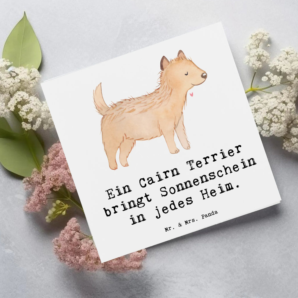 Deluxe Karte Cairn Terrier Glück Karte, Grußkarte, Klappkarte, Einladungskarte, Glückwunschkarte, Hochzeitskarte, Geburtstagskarte, Hochwertige Grußkarte, Hochwertige Klappkarte, Hund, Hunderasse, Rassehund, Hundebesitzer, Geschenk, Tierfreund, Schenken, Welpe