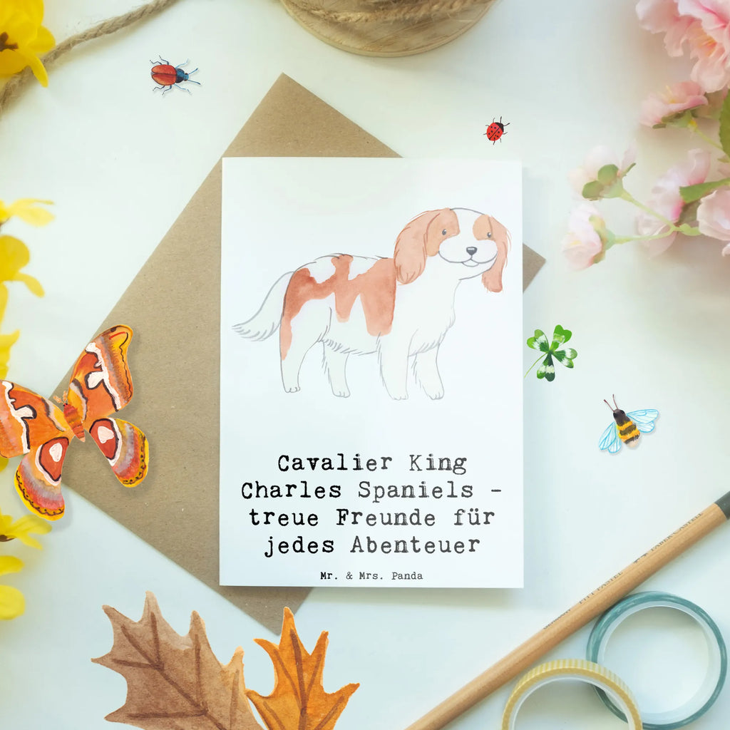 Grußkarte Cavalier King Charles Spaniel Freunde Grußkarte, Klappkarte, Einladungskarte, Glückwunschkarte, Hochzeitskarte, Geburtstagskarte, Karte, Ansichtskarten, Hund, Hunderasse, Rassehund, Hundebesitzer, Geschenk, Tierfreund, Schenken, Welpe