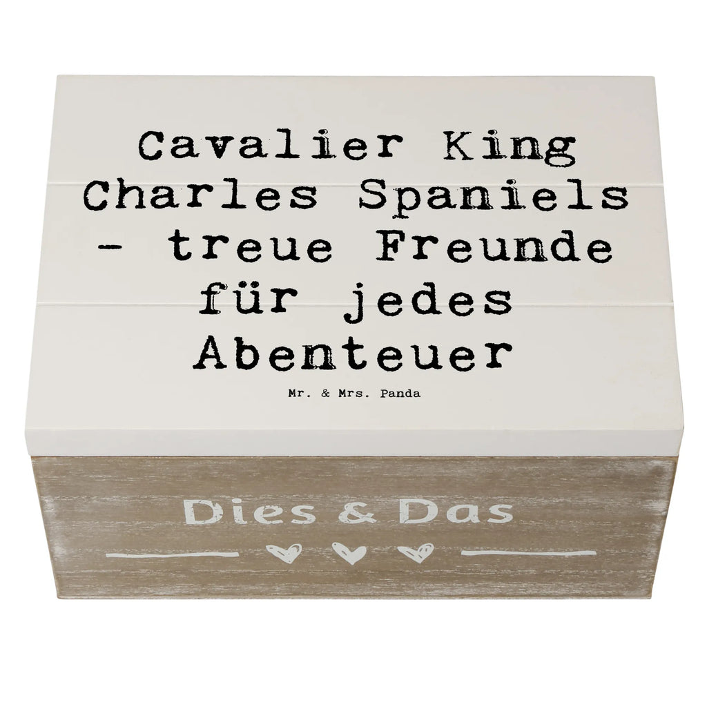 Holzkiste Spruch Cavalier King Charles Spaniel Freunde Holzkiste, Kiste, Schatzkiste, Truhe, Schatulle, XXL, Erinnerungsbox, Erinnerungskiste, Dekokiste, Aufbewahrungsbox, Geschenkbox, Geschenkdose, Hund, Hunderasse, Rassehund, Hundebesitzer, Geschenk, Tierfreund, Schenken, Welpe