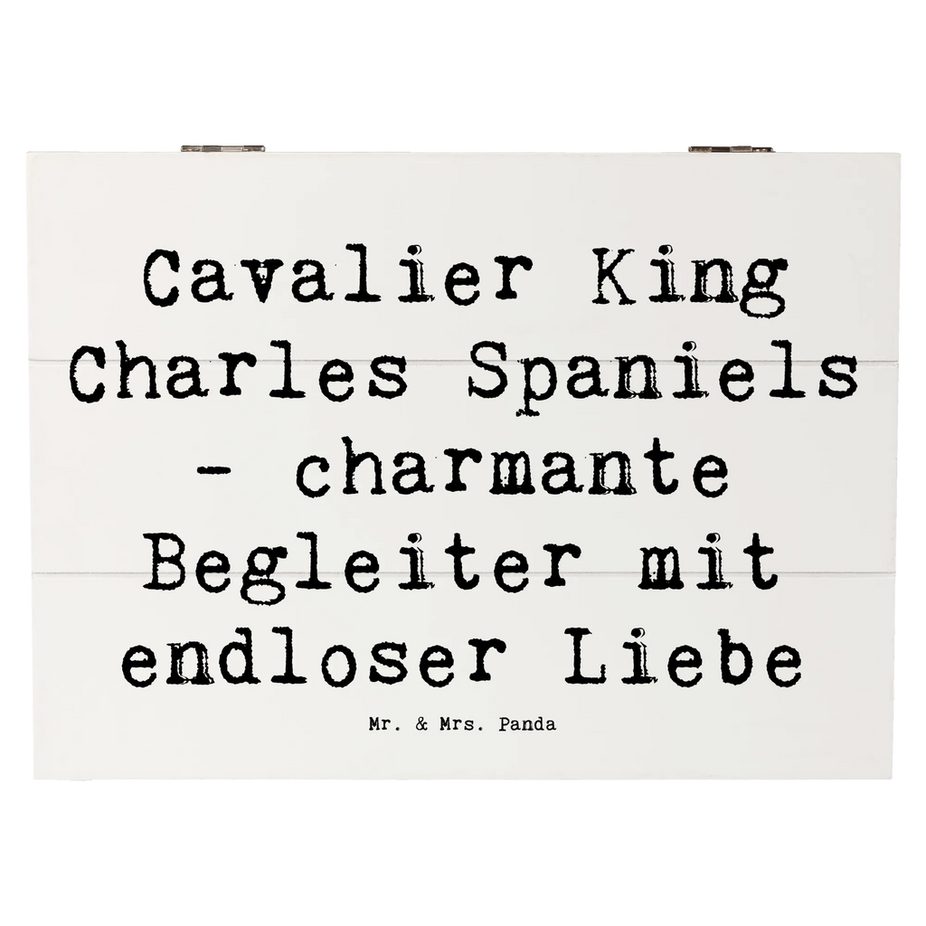 Holzkiste Spruch Cavalier King Charles Spaniel Begleiter Holzkiste, Kiste, Schatzkiste, Truhe, Schatulle, XXL, Erinnerungsbox, Erinnerungskiste, Dekokiste, Aufbewahrungsbox, Geschenkbox, Geschenkdose, Hund, Hunderasse, Rassehund, Hundebesitzer, Geschenk, Tierfreund, Schenken, Welpe