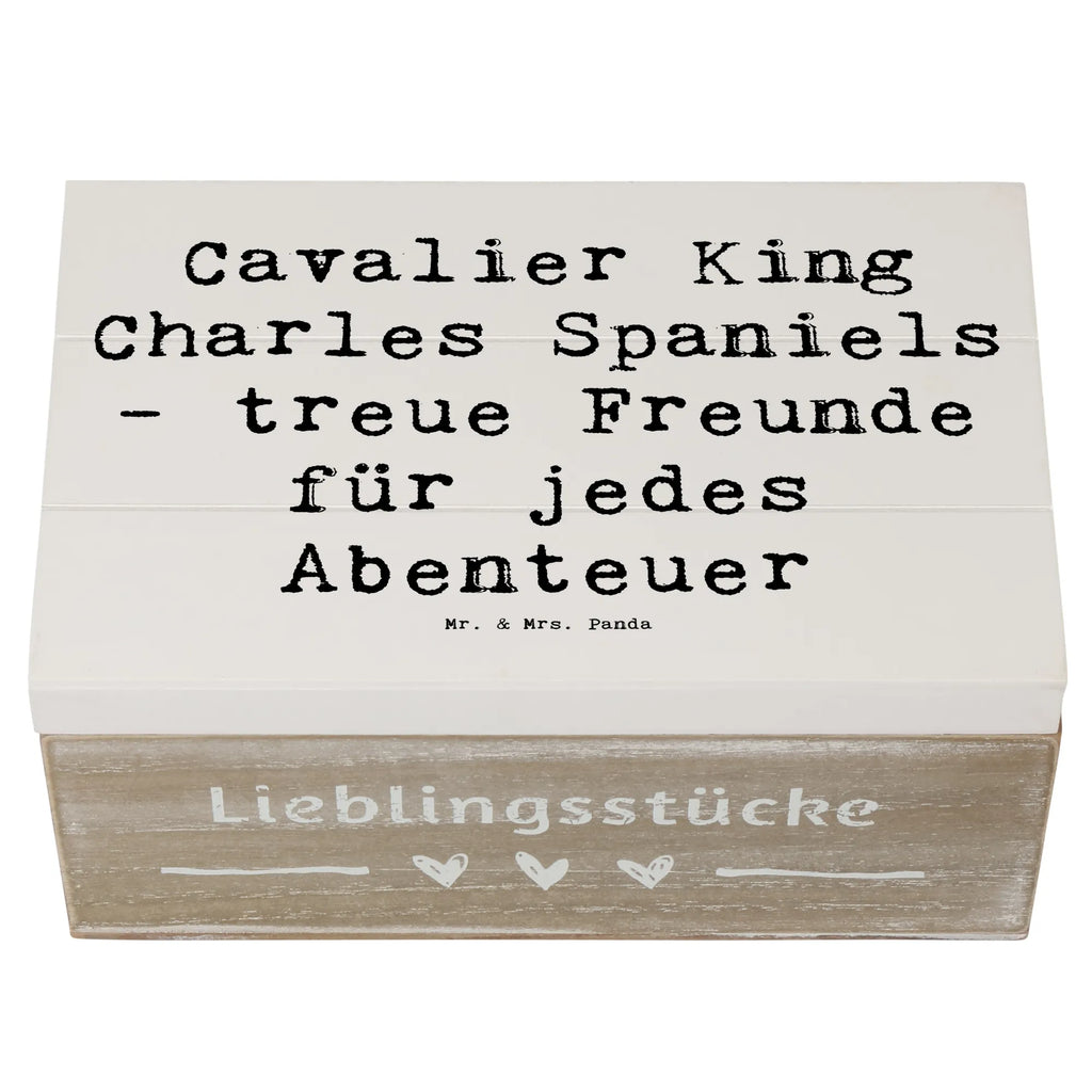 Holzkiste Spruch Cavalier King Charles Spaniel Freunde Holzkiste, Kiste, Schatzkiste, Truhe, Schatulle, XXL, Erinnerungsbox, Erinnerungskiste, Dekokiste, Aufbewahrungsbox, Geschenkbox, Geschenkdose, Hund, Hunderasse, Rassehund, Hundebesitzer, Geschenk, Tierfreund, Schenken, Welpe