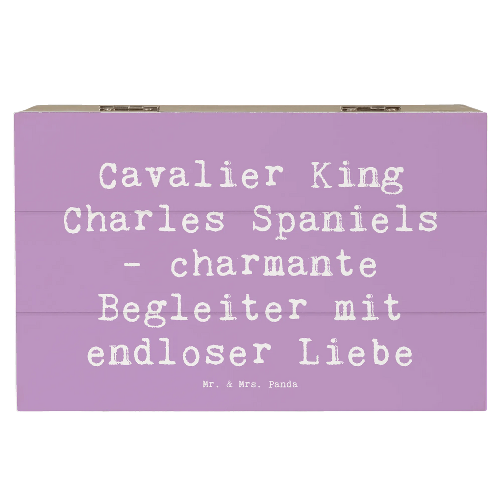 Holzkiste Spruch Cavalier King Charles Spaniel Begleiter Holzkiste, Kiste, Schatzkiste, Truhe, Schatulle, XXL, Erinnerungsbox, Erinnerungskiste, Dekokiste, Aufbewahrungsbox, Geschenkbox, Geschenkdose, Hund, Hunderasse, Rassehund, Hundebesitzer, Geschenk, Tierfreund, Schenken, Welpe