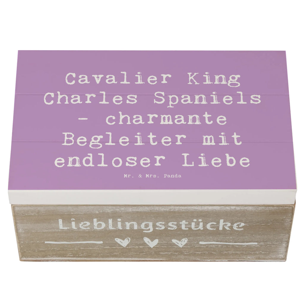 Holzkiste Spruch Cavalier King Charles Spaniel Begleiter Holzkiste, Kiste, Schatzkiste, Truhe, Schatulle, XXL, Erinnerungsbox, Erinnerungskiste, Dekokiste, Aufbewahrungsbox, Geschenkbox, Geschenkdose, Hund, Hunderasse, Rassehund, Hundebesitzer, Geschenk, Tierfreund, Schenken, Welpe