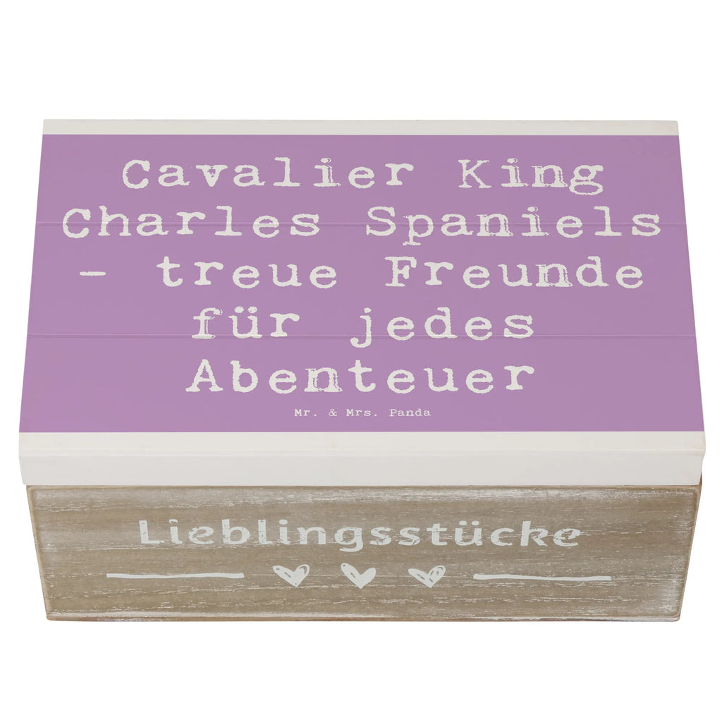 Holzkiste Spruch Cavalier King Charles Spaniel Freunde Holzkiste, Kiste, Schatzkiste, Truhe, Schatulle, XXL, Erinnerungsbox, Erinnerungskiste, Dekokiste, Aufbewahrungsbox, Geschenkbox, Geschenkdose, Hund, Hunderasse, Rassehund, Hundebesitzer, Geschenk, Tierfreund, Schenken, Welpe