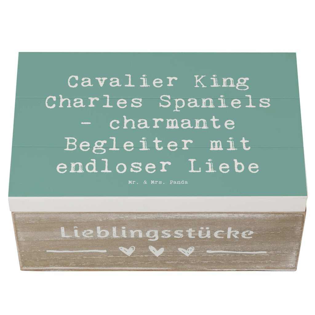 Holzkiste Spruch Cavalier King Charles Spaniel Begleiter Holzkiste, Kiste, Schatzkiste, Truhe, Schatulle, XXL, Erinnerungsbox, Erinnerungskiste, Dekokiste, Aufbewahrungsbox, Geschenkbox, Geschenkdose, Hund, Hunderasse, Rassehund, Hundebesitzer, Geschenk, Tierfreund, Schenken, Welpe