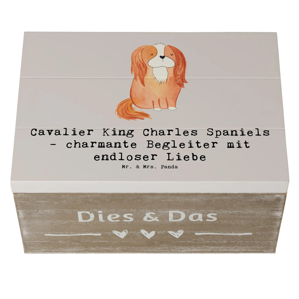 Holzkiste Cavalier King Charles Spaniel Begleiter Holzkiste, Kiste, Schatzkiste, Truhe, Schatulle, XXL, Erinnerungsbox, Erinnerungskiste, Dekokiste, Aufbewahrungsbox, Geschenkbox, Geschenkdose, Hund, Hunderasse, Rassehund, Hundebesitzer, Geschenk, Tierfreund, Schenken, Welpe