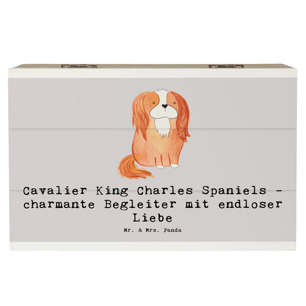 Holzkiste Cavalier King Charles Spaniel Begleiter Holzkiste, Kiste, Schatzkiste, Truhe, Schatulle, XXL, Erinnerungsbox, Erinnerungskiste, Dekokiste, Aufbewahrungsbox, Geschenkbox, Geschenkdose, Hund, Hunderasse, Rassehund, Hundebesitzer, Geschenk, Tierfreund, Schenken, Welpe