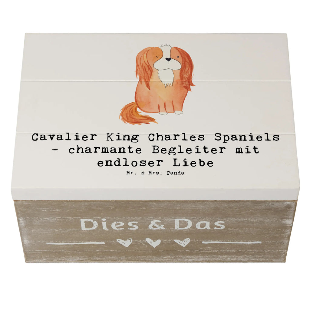 Holzkiste Cavalier King Charles Spaniel Begleiter Holzkiste, Kiste, Schatzkiste, Truhe, Schatulle, XXL, Erinnerungsbox, Erinnerungskiste, Dekokiste, Aufbewahrungsbox, Geschenkbox, Geschenkdose, Hund, Hunderasse, Rassehund, Hundebesitzer, Geschenk, Tierfreund, Schenken, Welpe