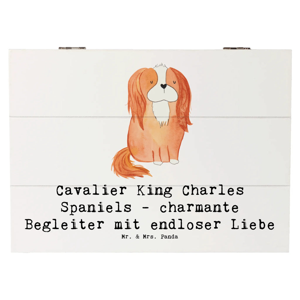 Holzkiste Cavalier King Charles Spaniel Begleiter Holzkiste, Kiste, Schatzkiste, Truhe, Schatulle, XXL, Erinnerungsbox, Erinnerungskiste, Dekokiste, Aufbewahrungsbox, Geschenkbox, Geschenkdose, Hund, Hunderasse, Rassehund, Hundebesitzer, Geschenk, Tierfreund, Schenken, Welpe