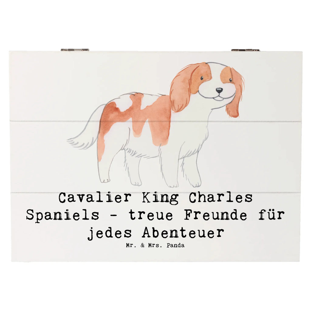 Holzkiste Cavalier King Charles Spaniel Freunde Holzkiste, Kiste, Schatzkiste, Truhe, Schatulle, XXL, Erinnerungsbox, Erinnerungskiste, Dekokiste, Aufbewahrungsbox, Geschenkbox, Geschenkdose, Hund, Hunderasse, Rassehund, Hundebesitzer, Geschenk, Tierfreund, Schenken, Welpe