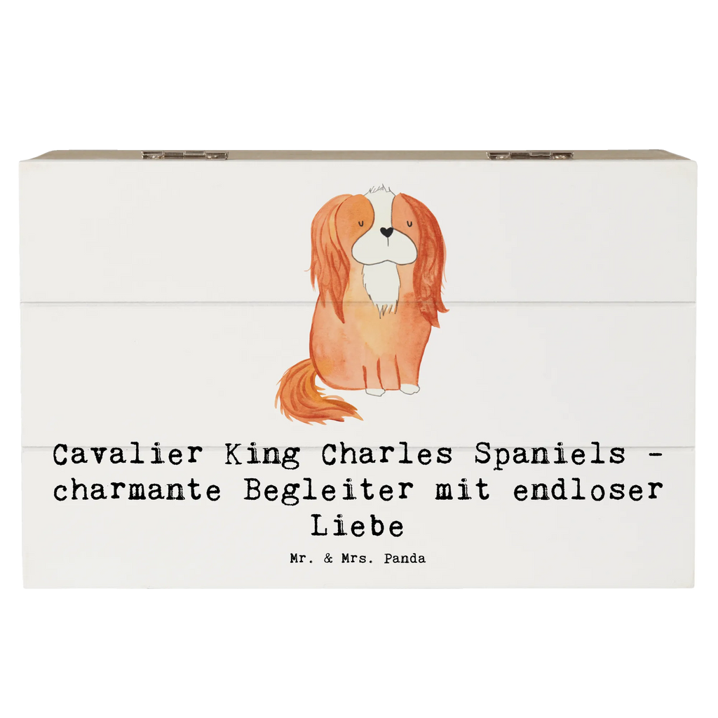 Holzkiste Cavalier King Charles Spaniel Begleiter Holzkiste, Kiste, Schatzkiste, Truhe, Schatulle, XXL, Erinnerungsbox, Erinnerungskiste, Dekokiste, Aufbewahrungsbox, Geschenkbox, Geschenkdose, Hund, Hunderasse, Rassehund, Hundebesitzer, Geschenk, Tierfreund, Schenken, Welpe