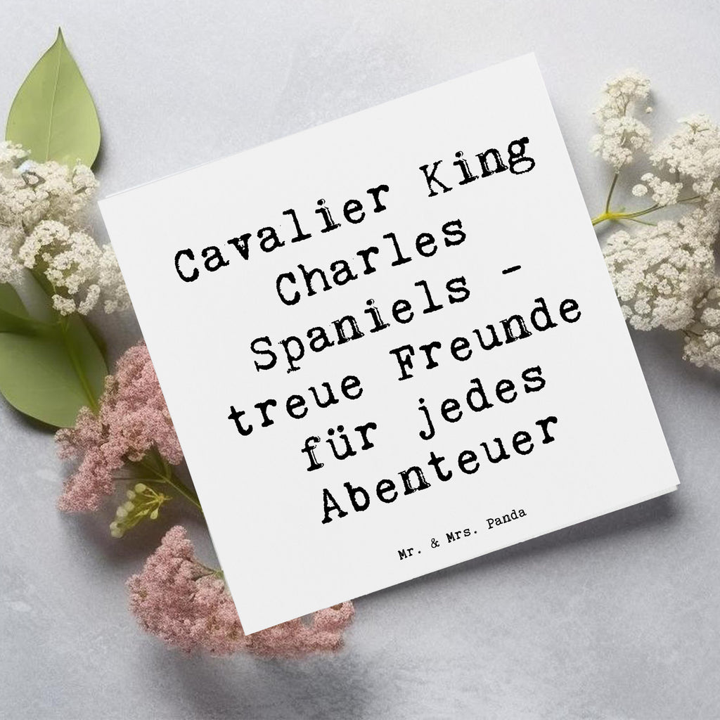 Deluxe Karte Spruch Cavalier King Charles Spaniel Freunde Karte, Grußkarte, Klappkarte, Einladungskarte, Glückwunschkarte, Hochzeitskarte, Geburtstagskarte, Hochwertige Grußkarte, Hochwertige Klappkarte, Hund, Hunderasse, Rassehund, Hundebesitzer, Geschenk, Tierfreund, Schenken, Welpe