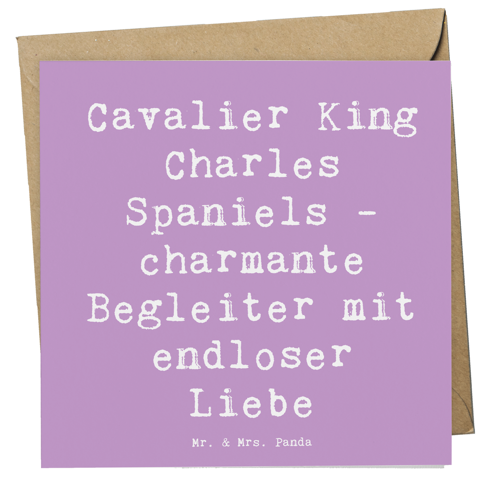 Deluxe Karte Spruch Cavalier King Charles Spaniel Begleiter Karte, Grußkarte, Klappkarte, Einladungskarte, Glückwunschkarte, Hochzeitskarte, Geburtstagskarte, Hochwertige Grußkarte, Hochwertige Klappkarte, Hund, Hunderasse, Rassehund, Hundebesitzer, Geschenk, Tierfreund, Schenken, Welpe