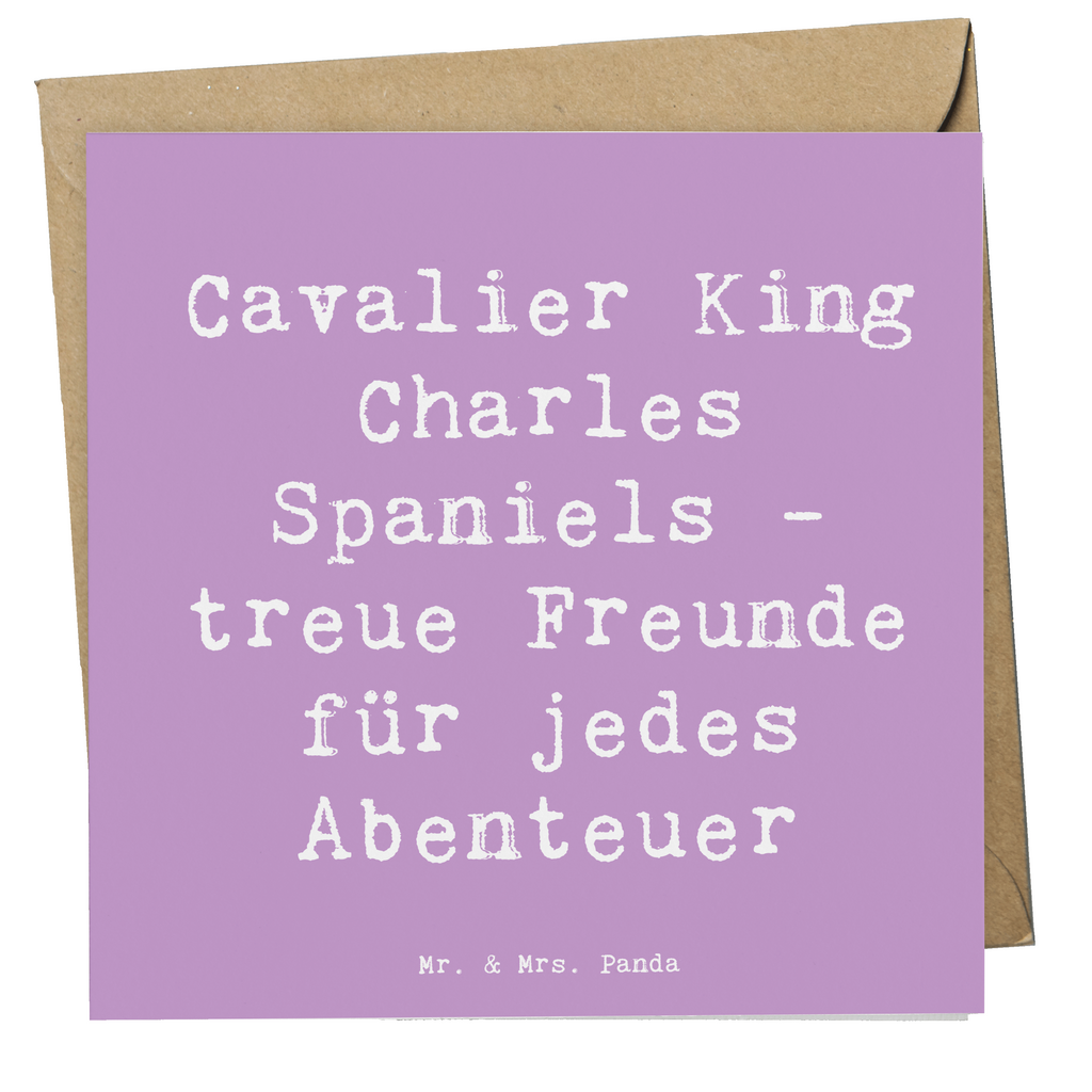 Deluxe Karte Spruch Cavalier King Charles Spaniel Freunde Karte, Grußkarte, Klappkarte, Einladungskarte, Glückwunschkarte, Hochzeitskarte, Geburtstagskarte, Hochwertige Grußkarte, Hochwertige Klappkarte, Hund, Hunderasse, Rassehund, Hundebesitzer, Geschenk, Tierfreund, Schenken, Welpe