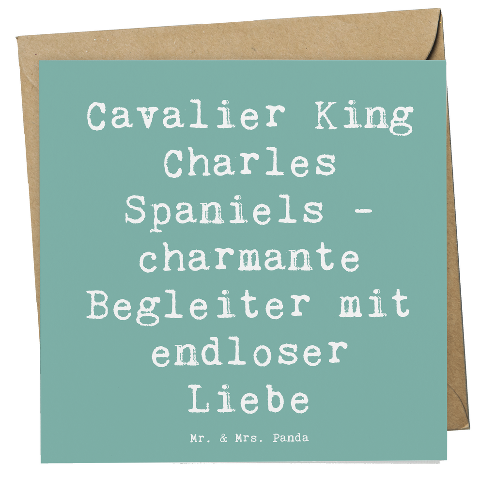 Deluxe Karte Spruch Cavalier King Charles Spaniel Begleiter Karte, Grußkarte, Klappkarte, Einladungskarte, Glückwunschkarte, Hochzeitskarte, Geburtstagskarte, Hochwertige Grußkarte, Hochwertige Klappkarte, Hund, Hunderasse, Rassehund, Hundebesitzer, Geschenk, Tierfreund, Schenken, Welpe