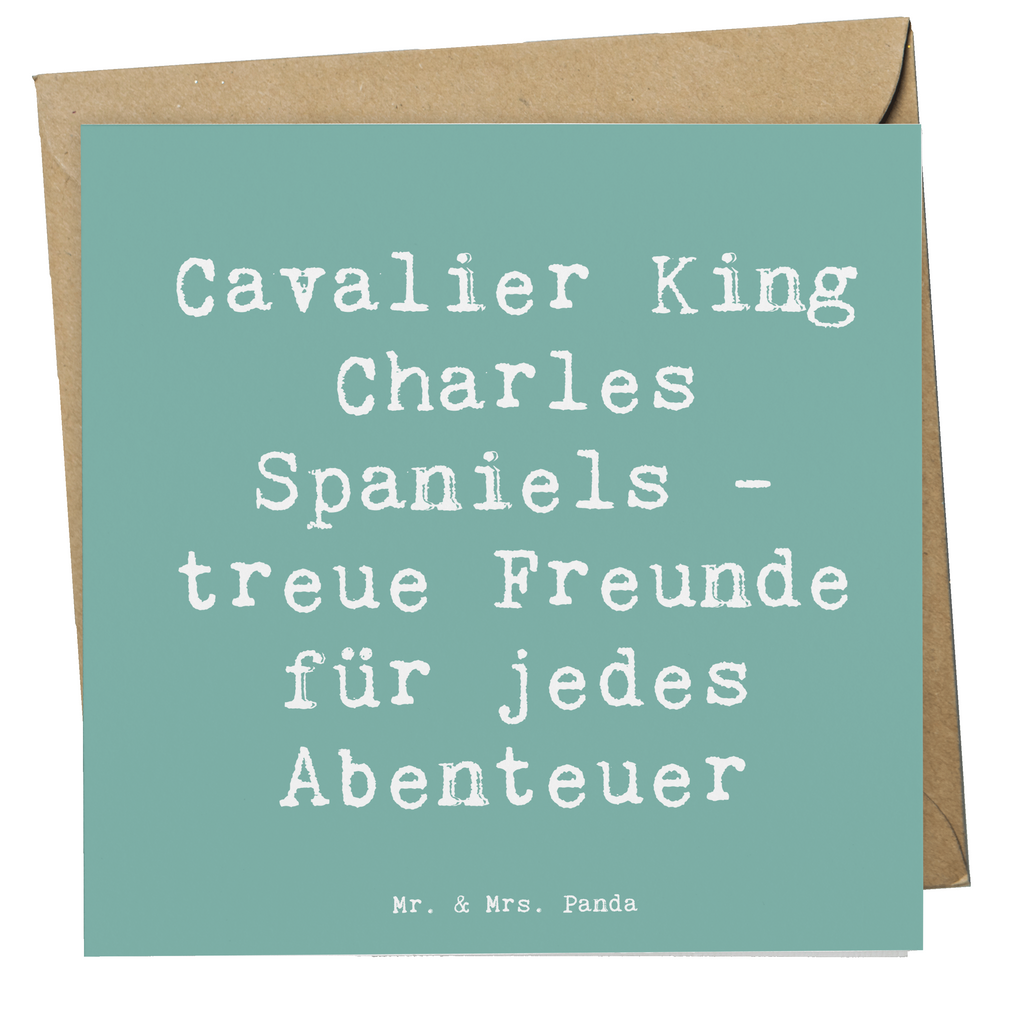 Deluxe Karte Spruch Cavalier King Charles Spaniel Freunde Karte, Grußkarte, Klappkarte, Einladungskarte, Glückwunschkarte, Hochzeitskarte, Geburtstagskarte, Hochwertige Grußkarte, Hochwertige Klappkarte, Hund, Hunderasse, Rassehund, Hundebesitzer, Geschenk, Tierfreund, Schenken, Welpe