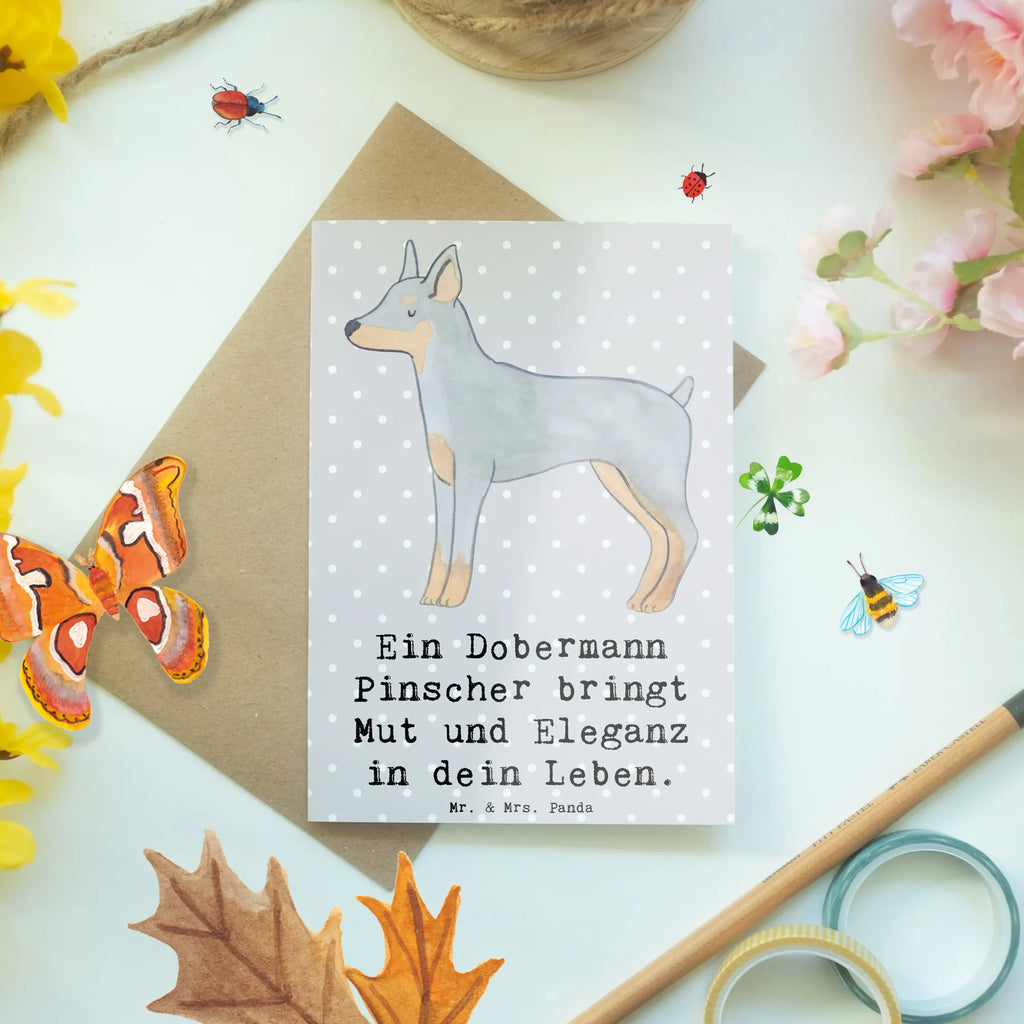 Grußkarte Dobermann Pinscher Grußkarte, Klappkarte, Einladungskarte, Glückwunschkarte, Hochzeitskarte, Geburtstagskarte, Karte, Ansichtskarten, Hund, Hunderasse, Rassehund, Hundebesitzer, Geschenk, Tierfreund, Schenken, Welpe