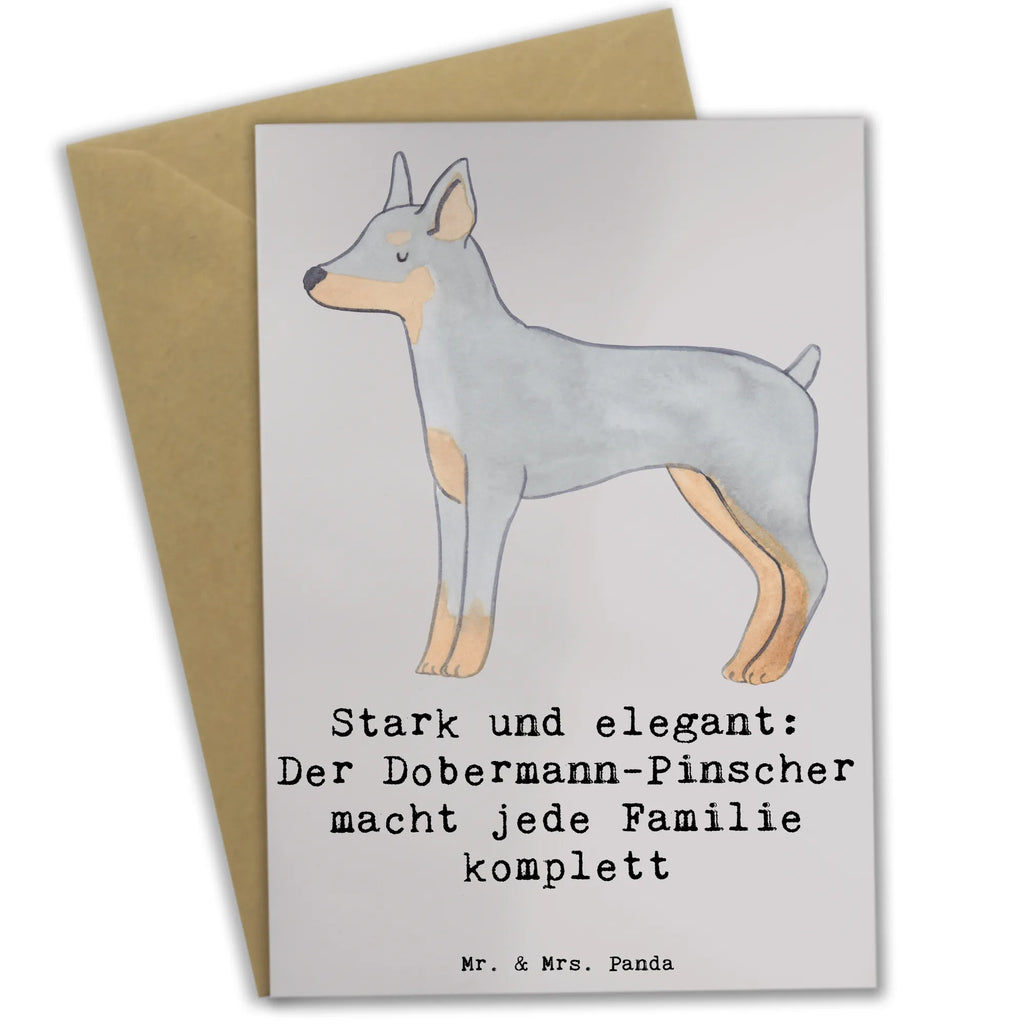 Grußkarte Dobermann Pinscher Grußkarte, Klappkarte, Einladungskarte, Glückwunschkarte, Hochzeitskarte, Geburtstagskarte, Karte, Ansichtskarten, Hund, Hunderasse, Rassehund, Hundebesitzer, Geschenk, Tierfreund, Schenken, Welpe