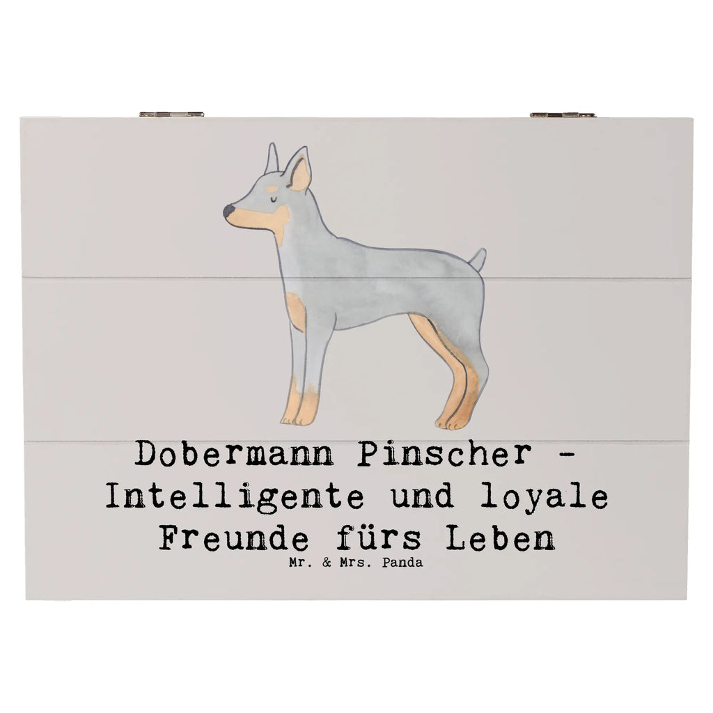 Holzkiste Dobermann Pinscher Freund Holzkiste, Kiste, Schatzkiste, Truhe, Schatulle, XXL, Erinnerungsbox, Erinnerungskiste, Dekokiste, Aufbewahrungsbox, Geschenkbox, Geschenkdose, Hund, Hunderasse, Rassehund, Hundebesitzer, Geschenk, Tierfreund, Schenken, Welpe