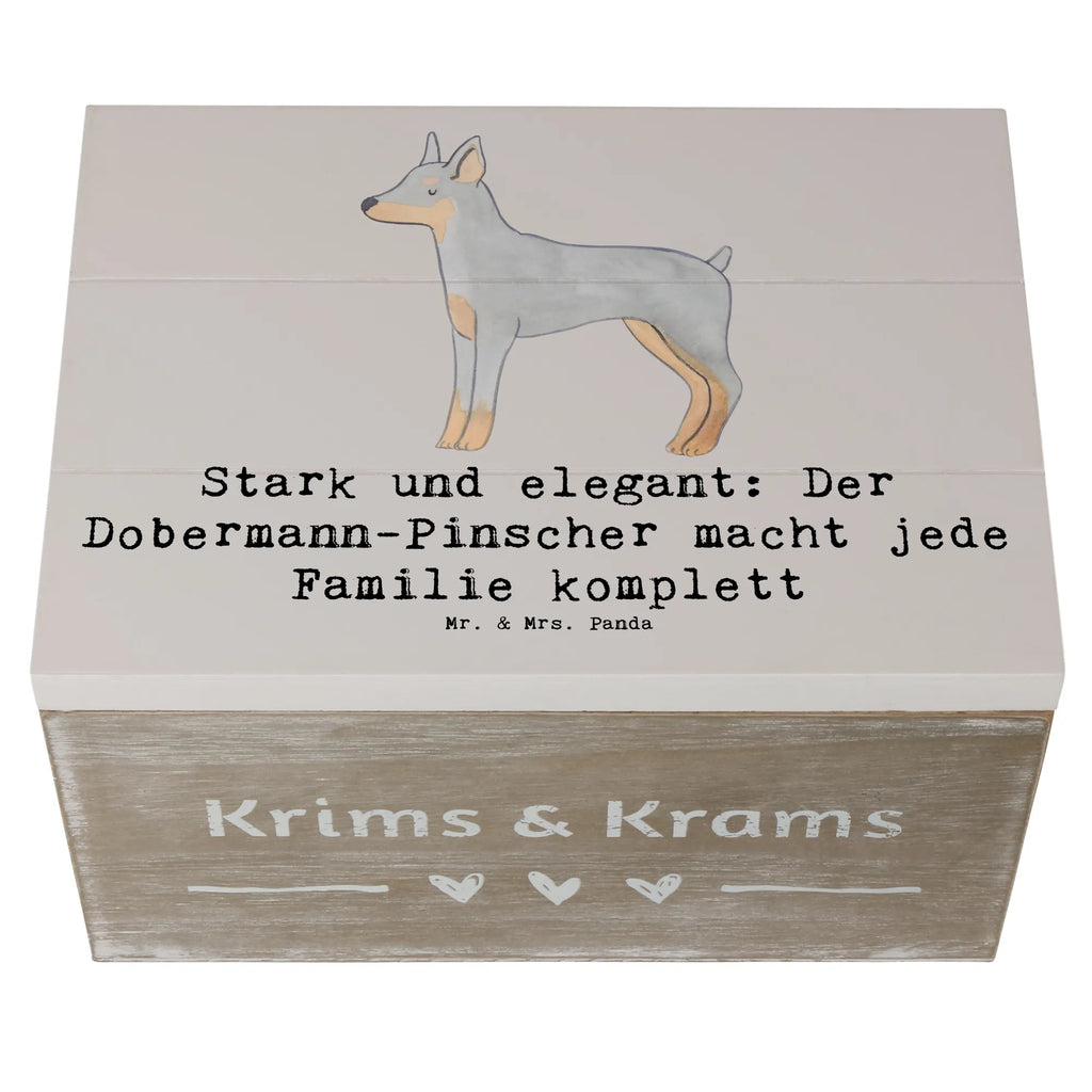 Holzkiste Dobermann Pinscher Holzkiste, Kiste, Schatzkiste, Truhe, Schatulle, XXL, Erinnerungsbox, Erinnerungskiste, Dekokiste, Aufbewahrungsbox, Geschenkbox, Geschenkdose, Hund, Hunderasse, Rassehund, Hundebesitzer, Geschenk, Tierfreund, Schenken, Welpe