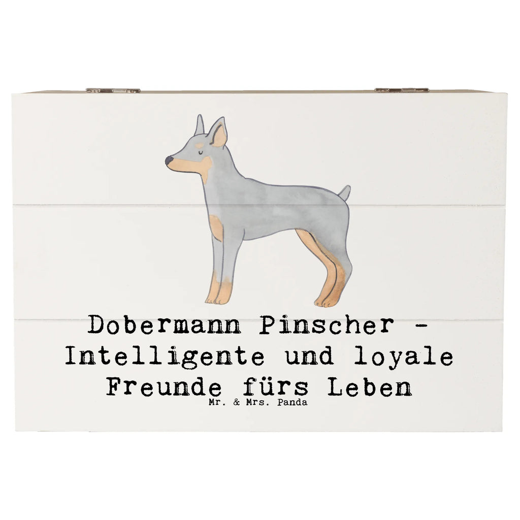 Holzkiste Dobermann Pinscher Freund Holzkiste, Kiste, Schatzkiste, Truhe, Schatulle, XXL, Erinnerungsbox, Erinnerungskiste, Dekokiste, Aufbewahrungsbox, Geschenkbox, Geschenkdose, Hund, Hunderasse, Rassehund, Hundebesitzer, Geschenk, Tierfreund, Schenken, Welpe