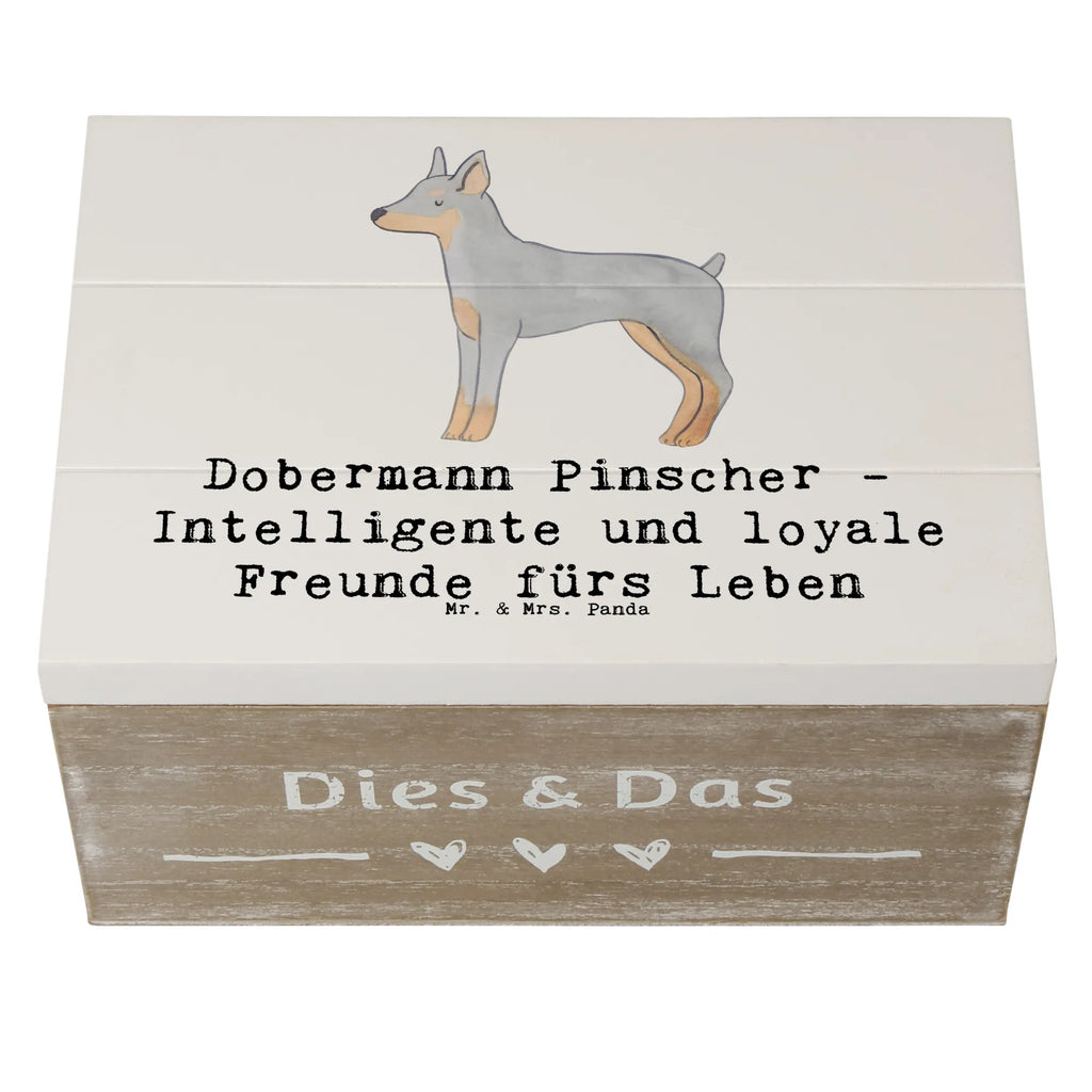 Holzkiste Dobermann Pinscher Freund Holzkiste, Kiste, Schatzkiste, Truhe, Schatulle, XXL, Erinnerungsbox, Erinnerungskiste, Dekokiste, Aufbewahrungsbox, Geschenkbox, Geschenkdose, Hund, Hunderasse, Rassehund, Hundebesitzer, Geschenk, Tierfreund, Schenken, Welpe