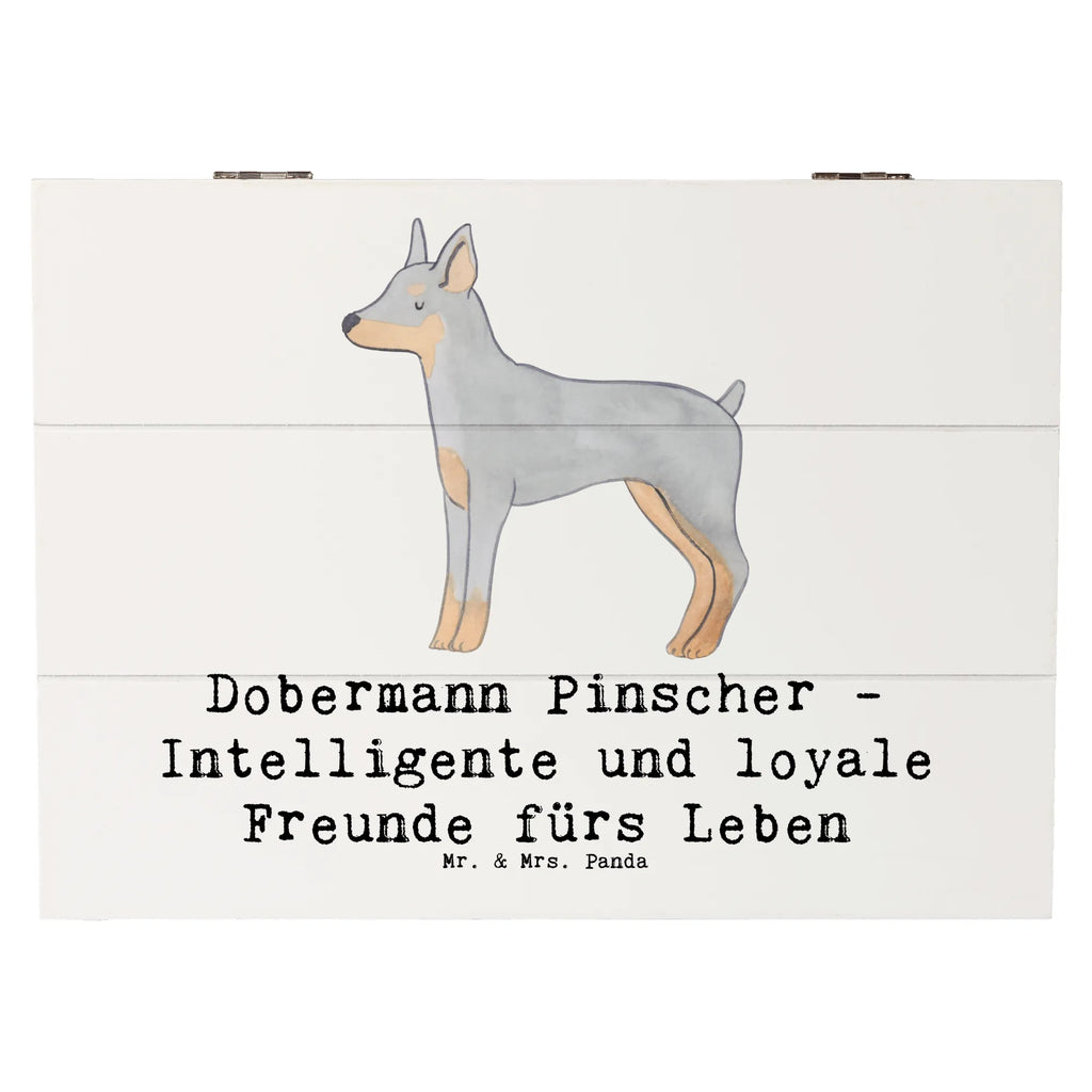 Holzkiste Dobermann Pinscher Freund Holzkiste, Kiste, Schatzkiste, Truhe, Schatulle, XXL, Erinnerungsbox, Erinnerungskiste, Dekokiste, Aufbewahrungsbox, Geschenkbox, Geschenkdose, Hund, Hunderasse, Rassehund, Hundebesitzer, Geschenk, Tierfreund, Schenken, Welpe