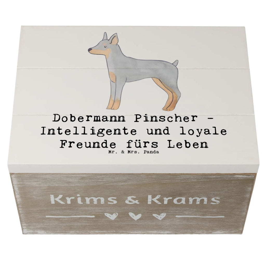 Holzkiste Dobermann Pinscher Freund Holzkiste, Kiste, Schatzkiste, Truhe, Schatulle, XXL, Erinnerungsbox, Erinnerungskiste, Dekokiste, Aufbewahrungsbox, Geschenkbox, Geschenkdose, Hund, Hunderasse, Rassehund, Hundebesitzer, Geschenk, Tierfreund, Schenken, Welpe