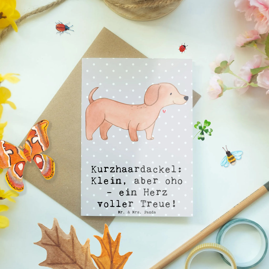 Grußkarte Kurzhaardackel Herz Grußkarte, Klappkarte, Einladungskarte, Glückwunschkarte, Hochzeitskarte, Geburtstagskarte, Karte, Ansichtskarten, Hund, Hunderasse, Rassehund, Hundebesitzer, Geschenk, Tierfreund, Schenken, Welpe